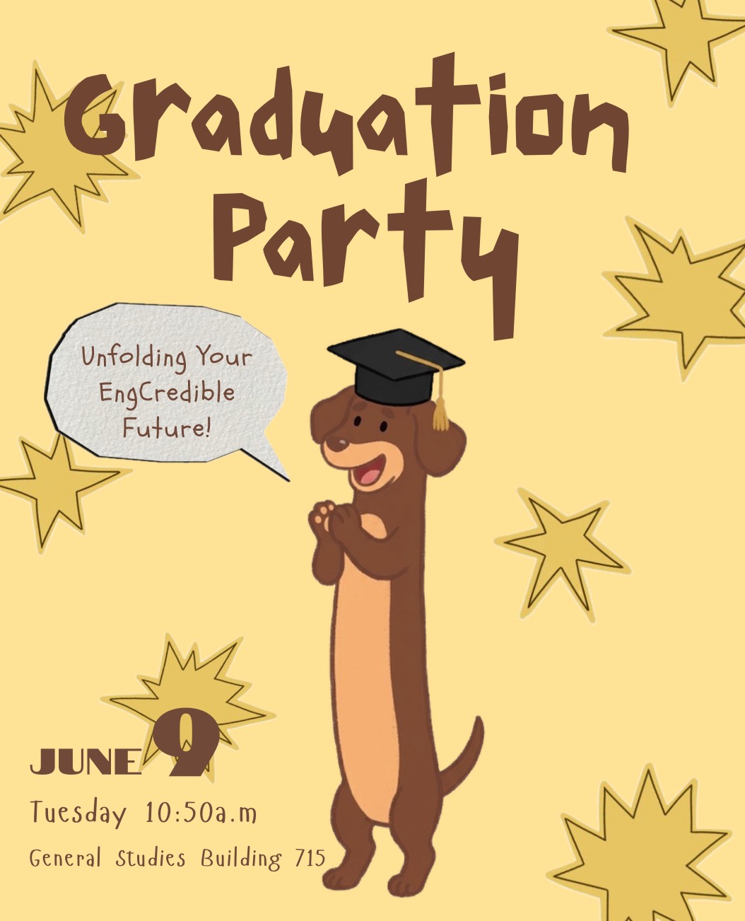 2026 Graduation Party Poster (Contains detailed announcement and schedules for the Department Level Graduation Party and the Main University Graduation Ceremony)